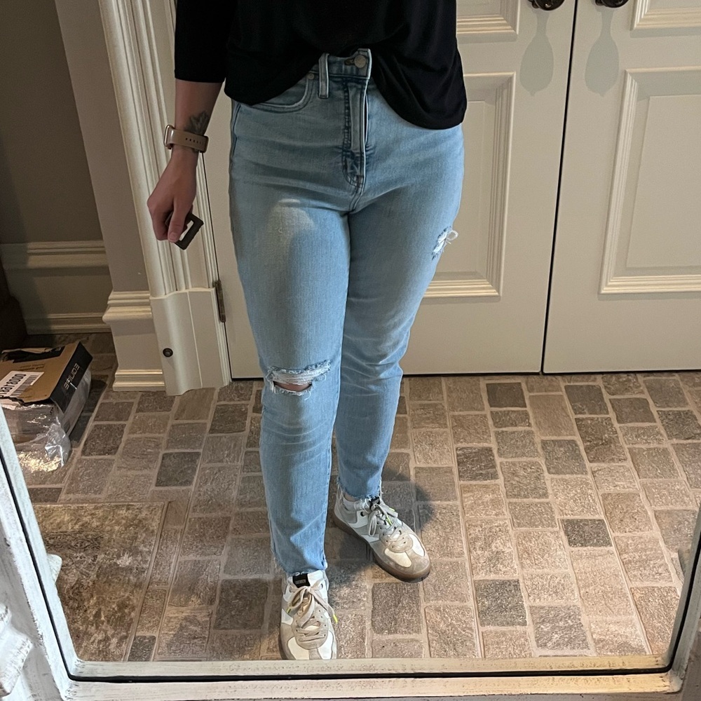 Madewell The Perfect Vintage Light Blue Straight Leg High Waist High Rise Jeans - Picture 8 of 9